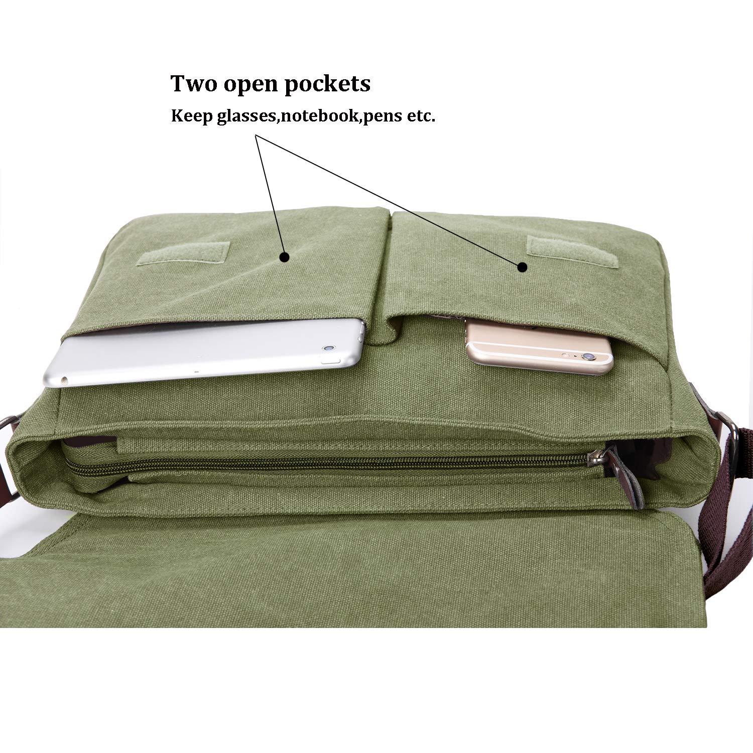 Amazon.com: Mactso Vintage Canvas Messenger Bag for Men Women